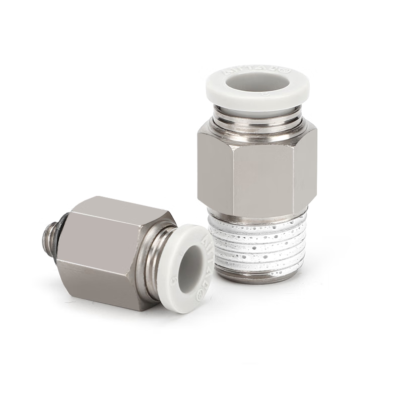 Air pipe quick connector AirTAC PC quick plug thread straight through PC4M5/PC601/PC802/PC1204 series PC1002