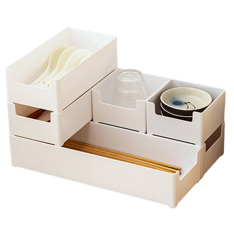 Meishute kitchen drawer chopstick storage box knife divider chopsticks cutlery and cutlery organizer small box compartment placement artifact 40*50CM set small 3/medium 4/large 3