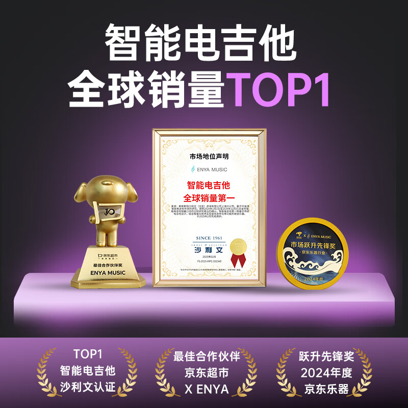 Enya electric guitar double rocking single single and double smart electric guitar Inspire Hua Chenyu same style extremely purple