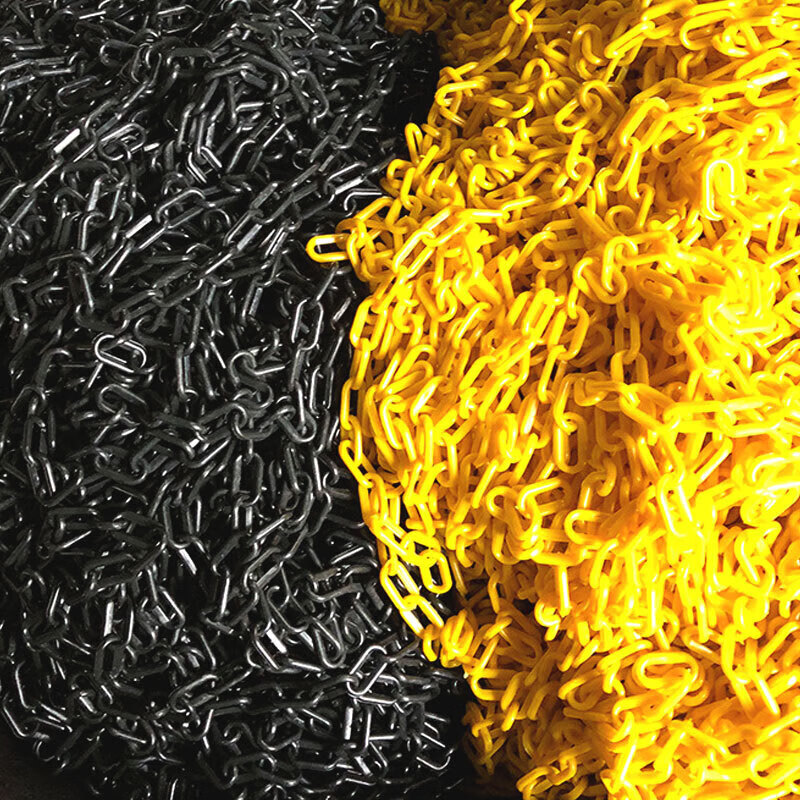 Masif plastic road cone chain warning and protection hotel isolation ice cream cone warning chain red and white 5 meters with 2 hooks/package