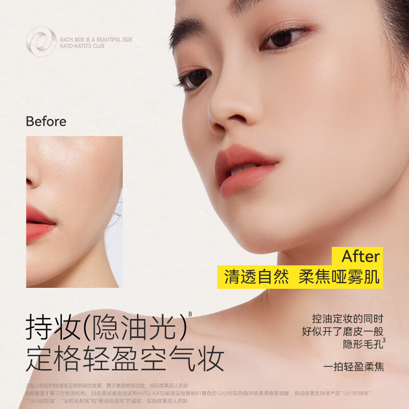 KATO-KATO refresh setting loose powder powder soft focus oil control long-lasting makeup matte non-removing makeup 01 6.5g New Year gift for girlfriend