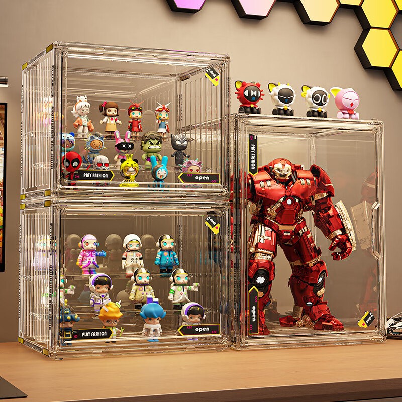 Hakkai Bird Blind Box Acrylic Display Box Labubu Figure Display Cabinet Bubble Mart Storage Box Transparent Lego Dustproof