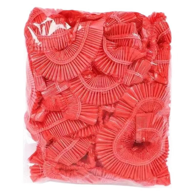 Nuanjuke disposable table cover with elastic mouth and transparent seat cloth, rectangular round table, thickened mouth-shaped tablecloth, great value, red, 20 pieces, round table diameter 1.2 meters, square table circumference within 3.7 meters