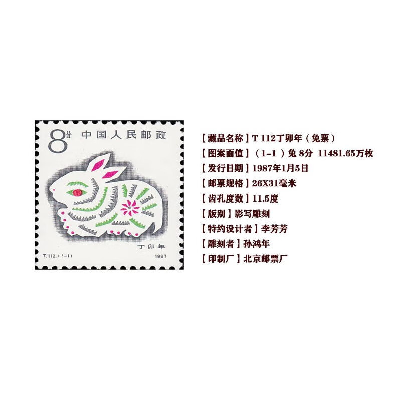 Haozangtianxia 2023 Year of the Rabbit Zodiac Commemorative Coin 1234 Year of the Rabbit Zodiac Stamps Rabbit Safe Family Portrait