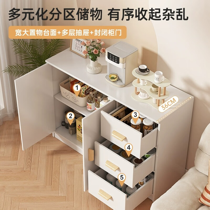Zhuohe chest of drawers bedroom wall cabinet locker room bedside locker living room storage cabinet drawer chest chest of drawers main picture two doors three drawers warm white 100cm