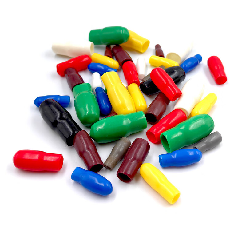 Lenosm wire spare core sealing cap insulating cap sheath cable head protective sleeve thread dust cap wire core protective cap V sealing cap 1.5 square meters five colors total 500 pieces in box