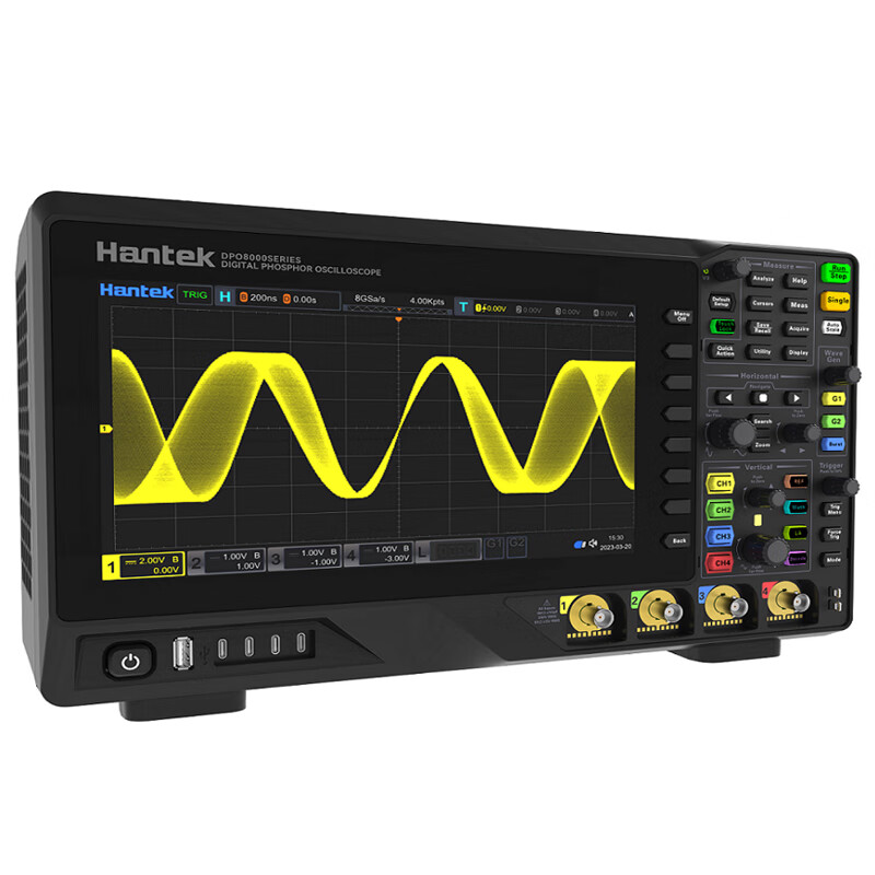 Hantek Hantek oscilloscope DPO8024C/8024E integrates 7 instruments spectrum signal source logic analyzer DPO8024C (200M+4CH+8G sampling rate)