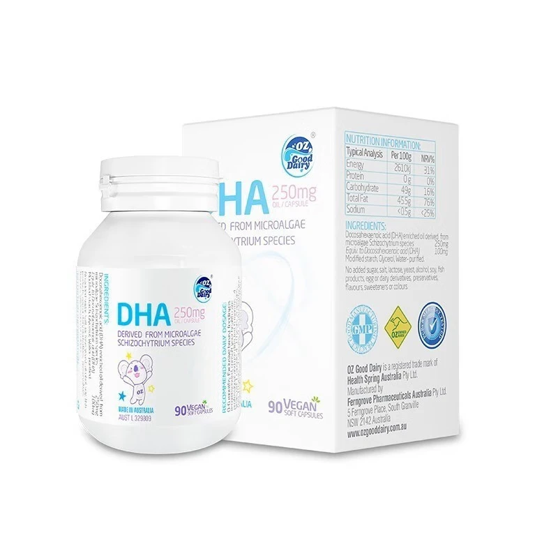 Aole milk Aole milk DHA for infants and children dha algae oil capsules 90 capsules imported from Australia 1 box
