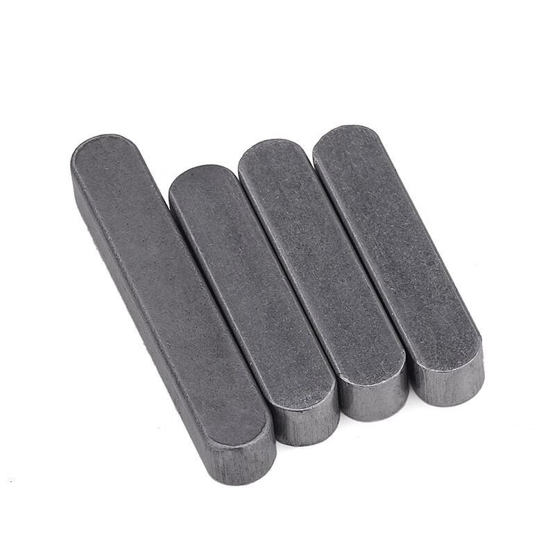 Jinggong carbon steel GB1096 flat key pin A-type flat key pin key flat key bar square key pin horizontal pin shaft pin double-ended round flat key A3 5*5*20 50 pieces