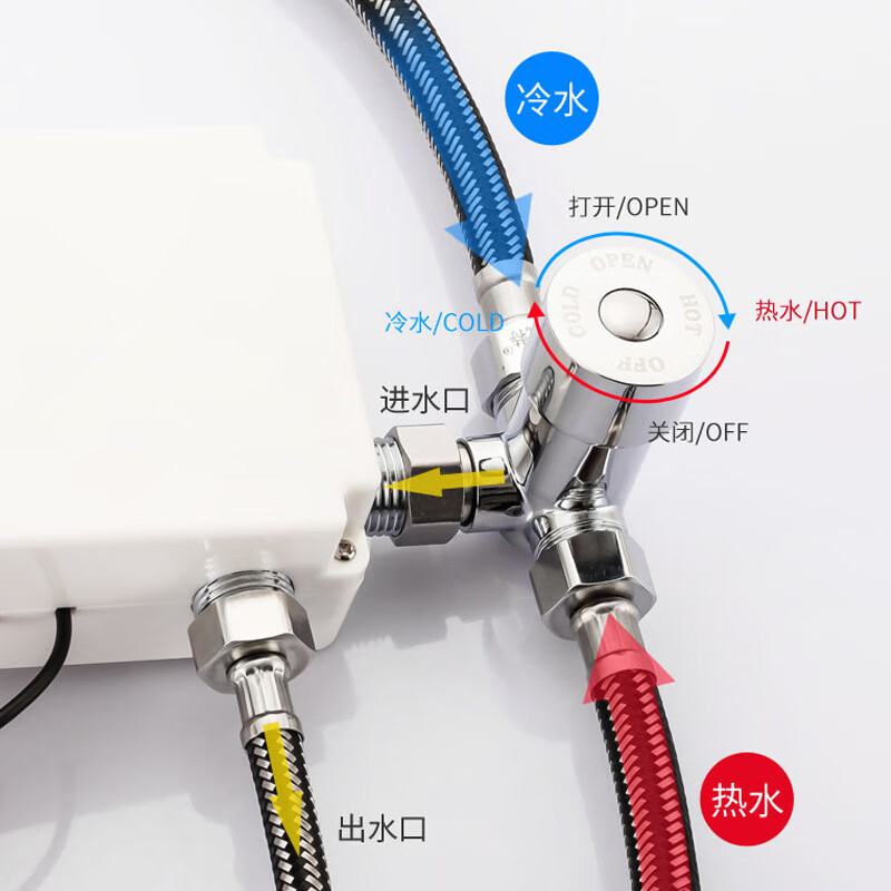 Jingyu all-copper induction faucet automatic induction faucet single hot and cold intelligent induction infrared household handwasher high-end hot and cold AC and DC + hose + regulating valve