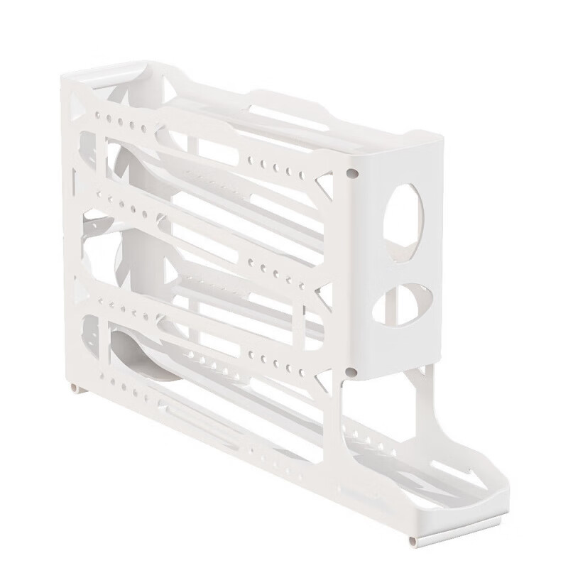 JIMANG rolling egg storage box transparent household refrigerator with side door to put the organizer box artifact special fresh-keeping egg tray four layers newly upgraded 2nd generation