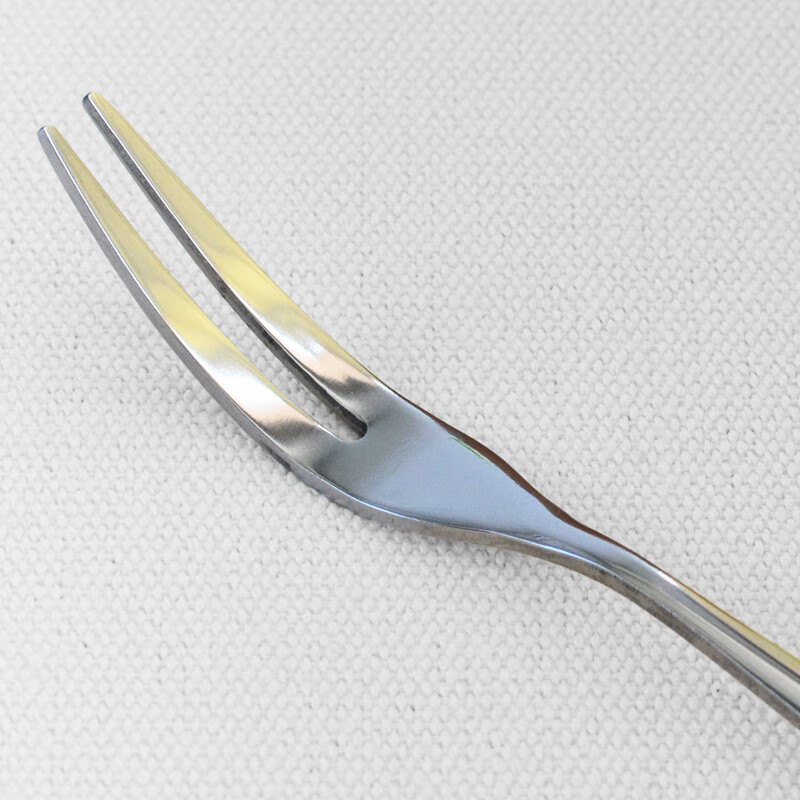 Original idea of stainless steel fruit fork set, creative two-finger cake fork, dessert fork, salad fork, mooncake fork, small fruit fork-6 pieces