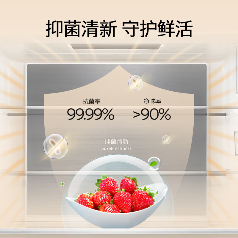 Siemens (SIEMENS) Unbounded 504L French multi-door refrigerator high-end machine king ultra-thin embedded large-capacity flat-embedded dual system dual circulation tempered glass KF89BEA63C national subsidy