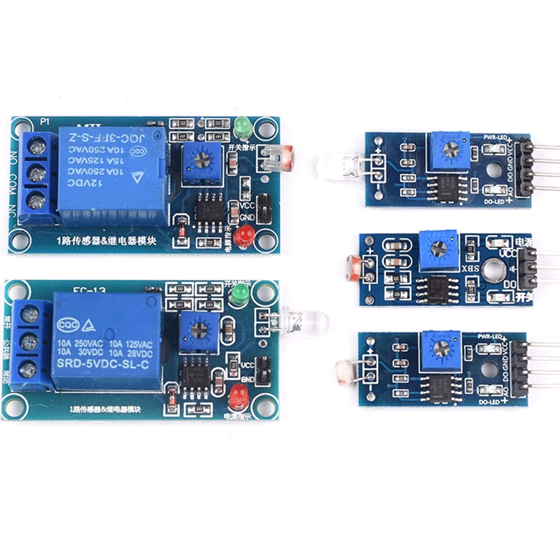 Zejie photoresistor sensor module brightness photoelectric light detection sensor 3-pin 4-pin 5V12V light control switch 4-pin photoresistor module