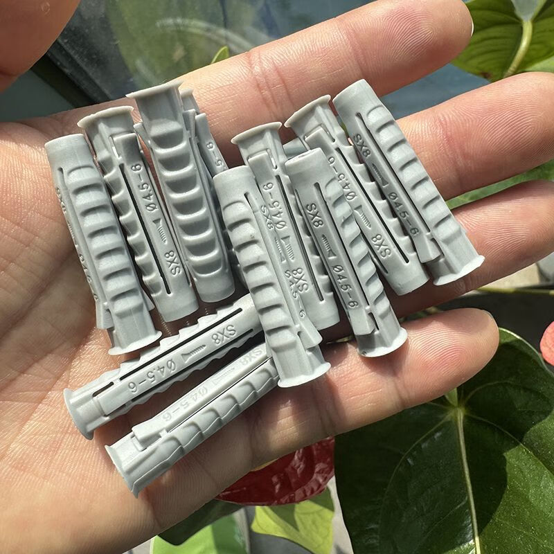 Vinoa national standard tetrahedral plastic expansion tube expansion high-strength screw expansion plug rubber plug rubber particle bolt expansion plug 6/8/10mm four sides 6x30 single tube 50 pieces