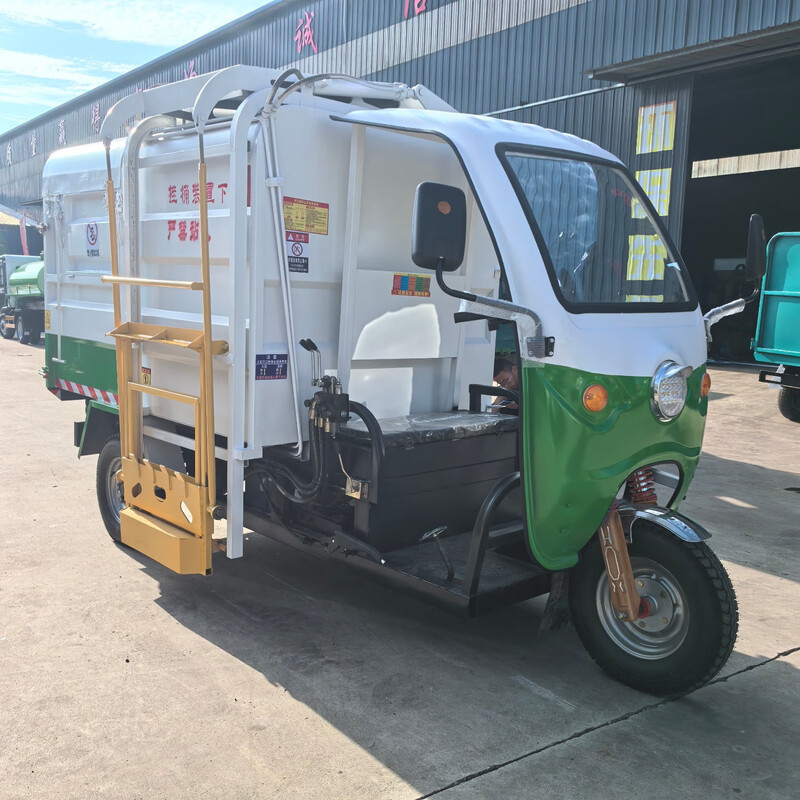 Sanitation truck electric garbage truck hanging bucket garbage truck new energy garbage transfer truck community property garbage truck simple shed type 3-party hanging bucket garbage truck