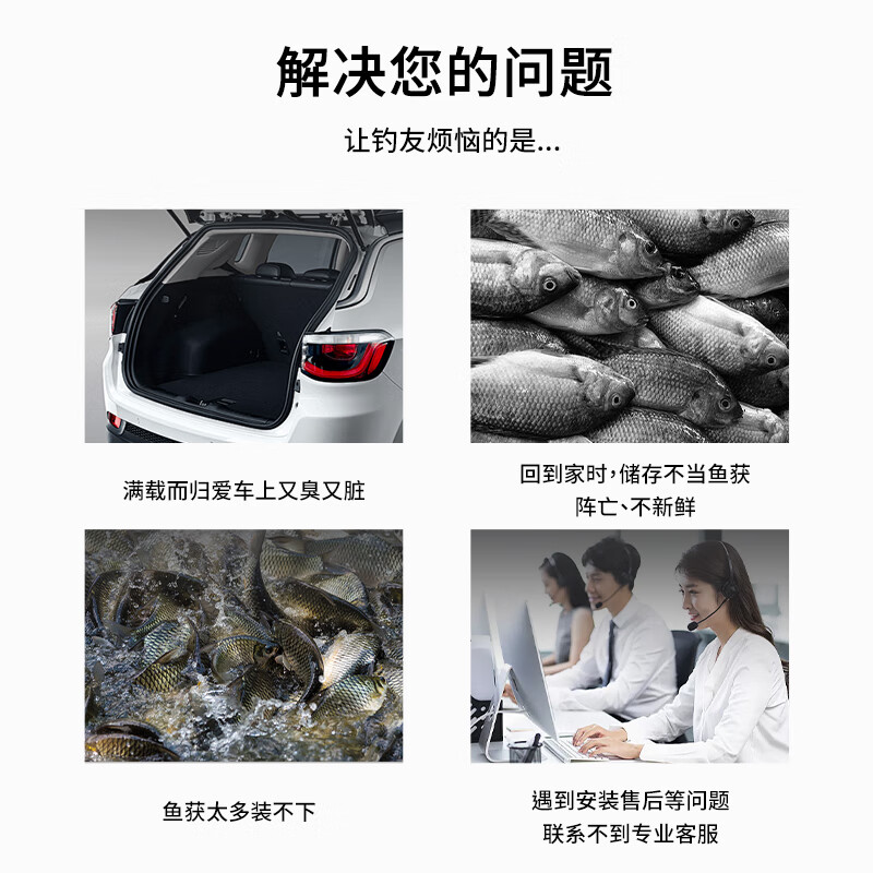 Huasheng Insulated Box Professional Grade Full PU Outdoor Home Commercial Sea Fishing Refrigerator Vehicle Mounted Wild Camping Ice Bucket Cooler 75L Standard + 2 Original Ice Boards