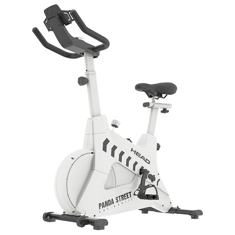 HEAD Home Spinning Bike Small Indoor Equipment Bicycle Occupying Small Exercise Bike White Black Panda-Plug-in Model