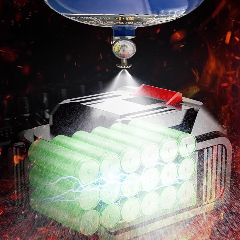 Mingmu lithium battery special fire extinguisher new energy vehicle water-based suspended electric vehicle blue 3L handheld lithium battery fire extinguishing device