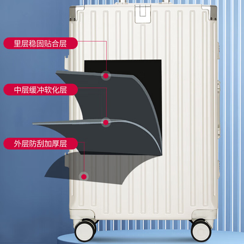 Huatong luggage 28-inch large-capacity trolley suitcase, next-day delivery, carry-on suitcase, password case, leather suitcase, dark gray USB+cup holder+wet and dry separation, 20-inch board-in suitcase, short-distance business trip