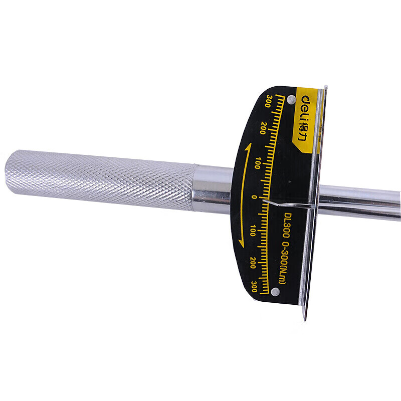 Deli Torque Wrench Pointer Type Kilogram Wrench Torque Wrench Pointer Type Torque Wrench 0-500N.m DL500