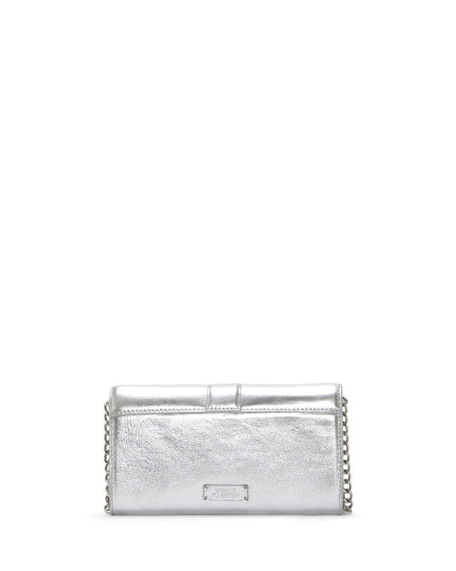 Vince Camuto Women's Chain Wallet 7 Card Slots Genuine Leather Autumn Light Luxury Small Bag Silver Single Size