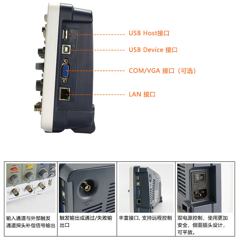 Owon Lilliput dual-channel digital oscilloscope EDS-C series waveform recording, dual waveform calculation, current measurement EDS062C (60M 500MS/s)