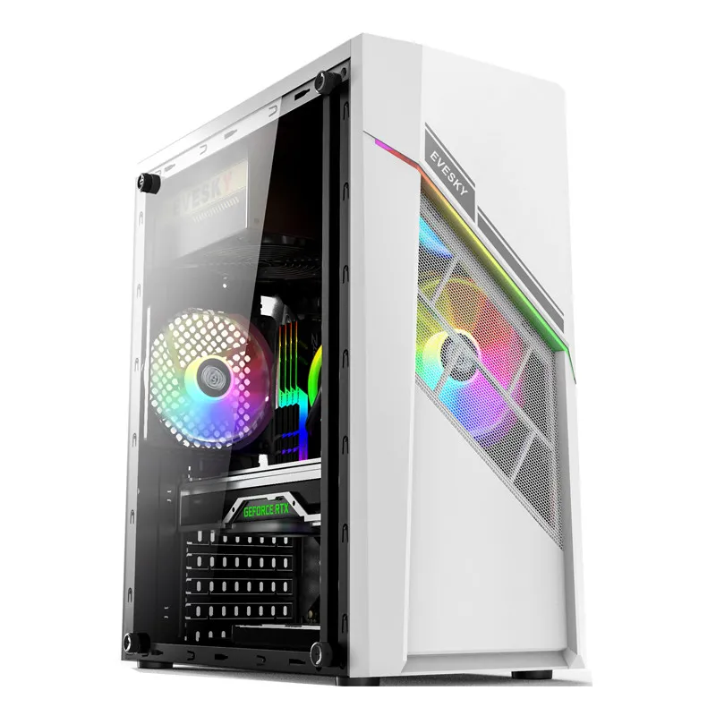 Yuetu desktop computer Core I7 class enterprise commercial office home computer assembly computer complete set Core I5 quad-core office home computer computer host + 24-inch monitor 99% new