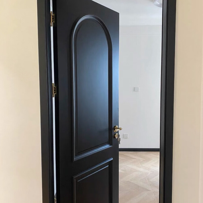 Chongqing Chunye Wooden Door Shop solid wood painted arc single-layer buckle bedroom door light luxury silent environmental protection solid wood composite paint