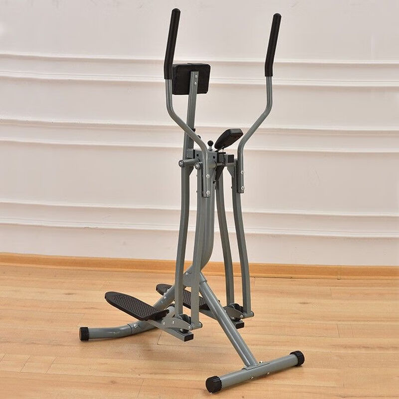 Elliptical machine for home use, space walker for middle-aged and elderly people, walking machine, foldable and silent, front and rear, left and right rotation fitness equipment, black, foldable and silent