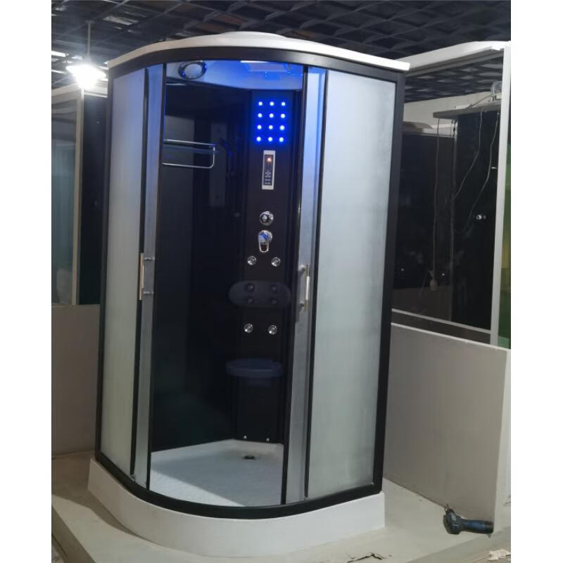 Jomoo 2024 New Luxurious Integrated Shower Room Home Indoor Simple Fan-Shaped Bathroom Integrated Customized Bathroom Black Series Does Not Contain Steam