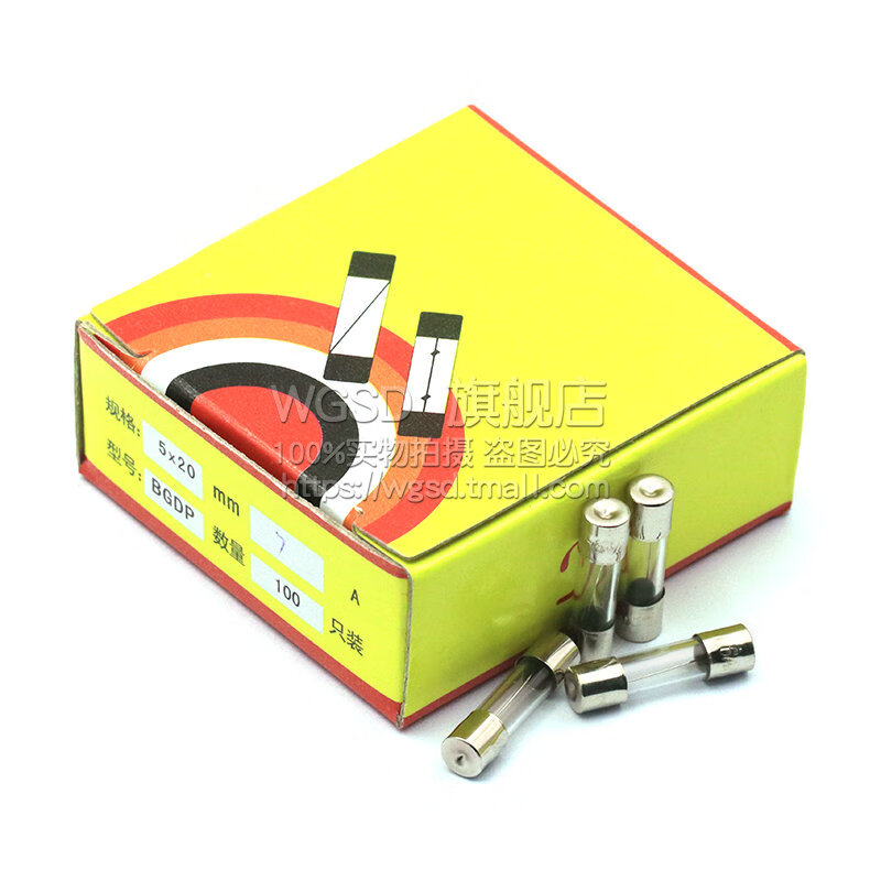 Dafuri fuse tube 5x20 glass fuse tube fuse 250V 1A 2A 3A 5A 10A20A15A 30 6*30 fuse 10A-5 pieces/box