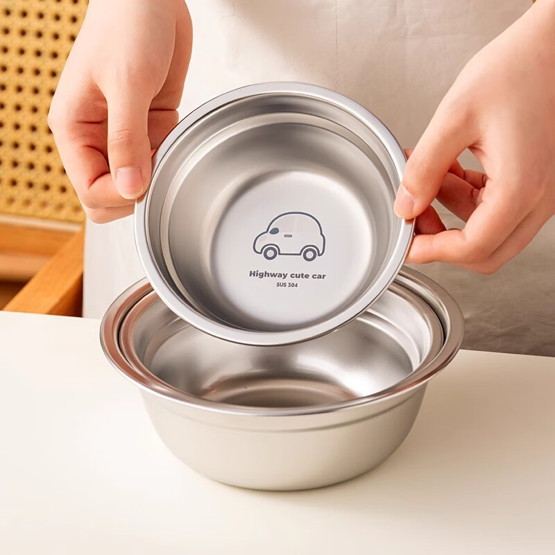 Onlycook304 stainless steel children's bowl food-grade baby small bowl for eating, soup basin and food supplement tableware-Little Dinosaur