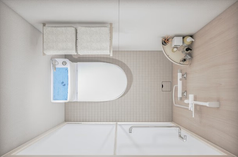 Kezituquan SMC integrated shower room Japanese style dry and wet separation shower room integrated bathroom waterproof 107*147*235 (no dry and wet separation)