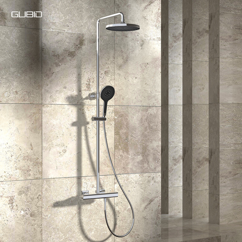 GUBID three-function constant temperature shower fine copper body bathroom hot and cold control shower set GD9377-Yao Shiyin