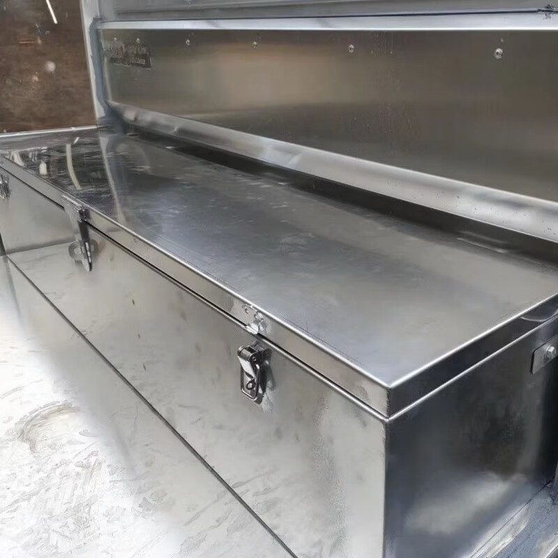 Vinoa stainless steel tool box large waterproof home appliance repair engineering machinery storage storage box rectangular thick customization length * width * height customization