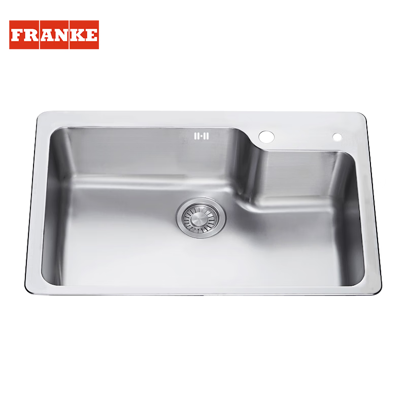 Franke sink large single tank kitchen 304 stainless steel dishwashing basin brushed dishwashing sink household sink package 304 large single tank + high throw faucet + soap liquid