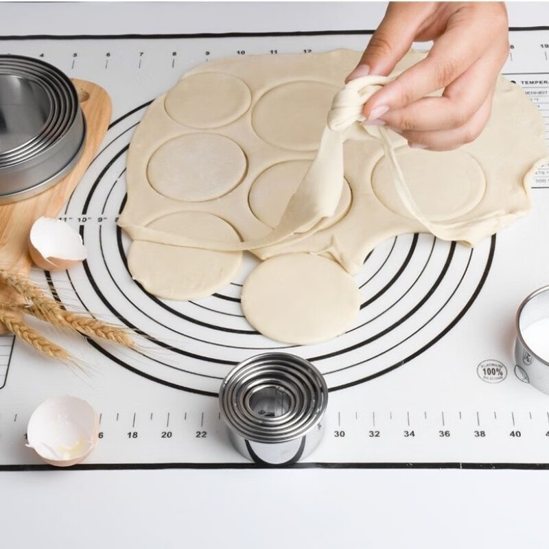 Meikejie round mold stainless steel 11-head cutting mold cake baking mousse ring mold biscuit Moss mold dumpling skin pressure mold mousse circle 4.6cm 1 piece