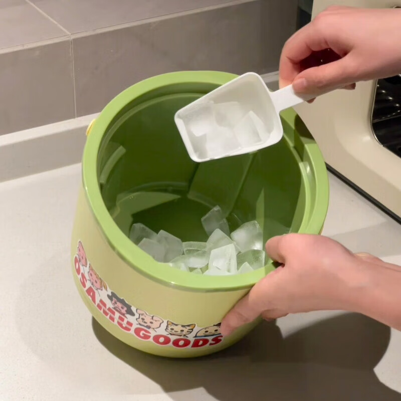 Ice Bucket Household Cold Bucket 2025 Ice Storage Box Ice Maker Dry Ice Sensation Camping Portable Insulation Ice Bucket + Harada Sticker 4L Green Long-lasting Warranty