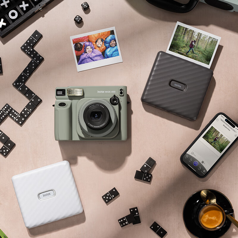 Fuji (FUJIFILM) instant photo paper wide wide white border photo paper suitable for wide300/210/200 and other cameras wide white border 5 inches 20 pieces + photo album mountains and seas