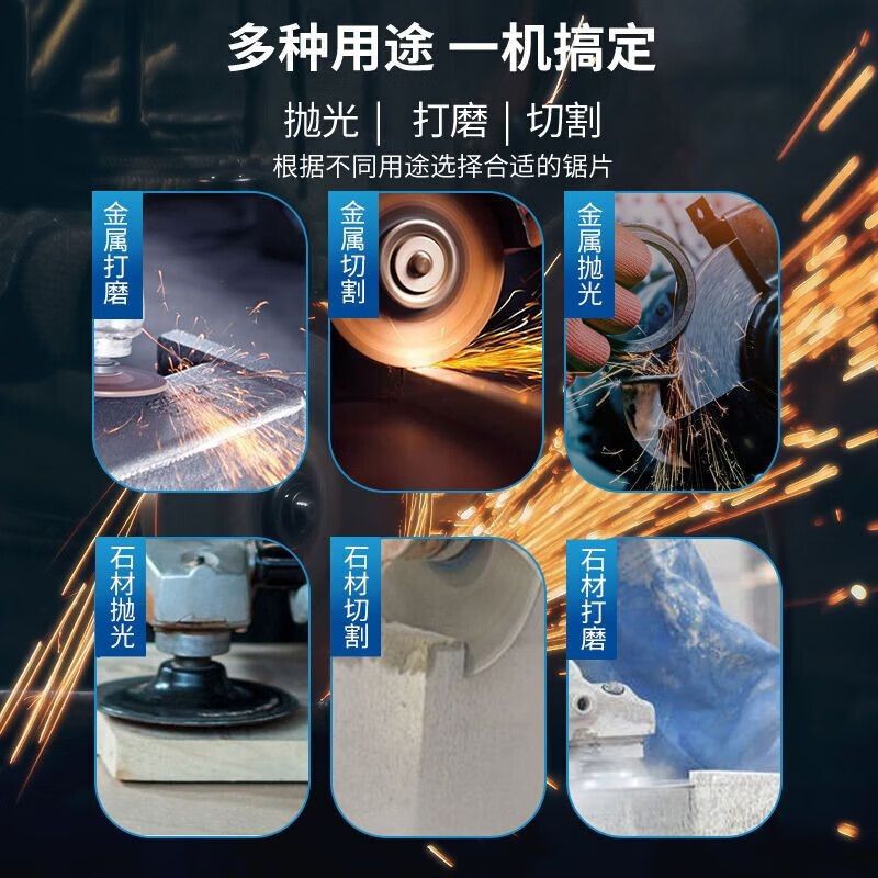 Dayi angle grinder original brushless angle grinder 5801S cutting grinding and polishing machine multi-functional cutting machine tool A7-5801S lithium battery rechargeable angle grinder bare metal