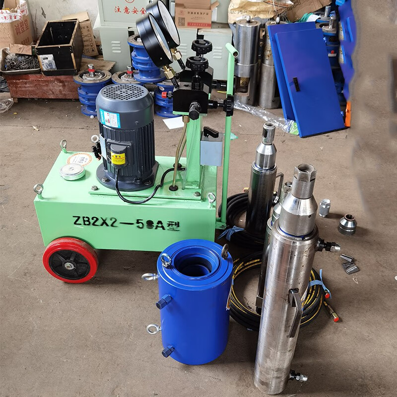 Jinzhong tensioning oil pump prestressed tensioning machine 27 tons front cassette jack bridge electric anchor cable intelligent tensioner 27 tons jack