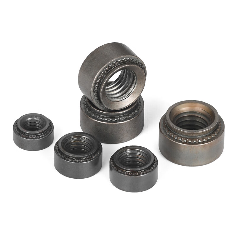JINGGONG carbon steel hardened natural color rivet nut black pressure nut round pressure plate S-M3M4M5M6M8M10M12 S-M3-0 (200 pieces) carbon steel natural color