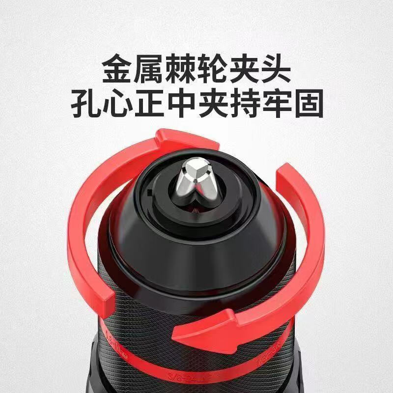 Dongcheng hand drill brushless electric drill lithium battery pistol drill small steel cannon impact multi-functional household electric drill product Dongxincheng quality impact model 18V two power delivery tool box