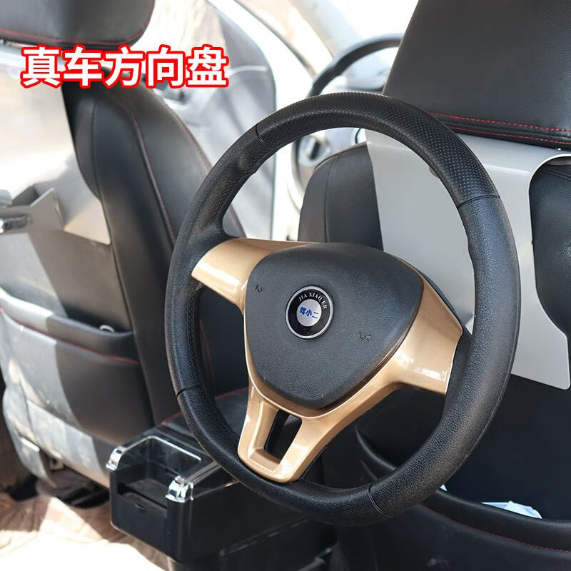 Driving school coach car subject two driving training steering driver's license training machine backrest car driving steering wheel simulator light gray backrest model with adjustable resistance angle