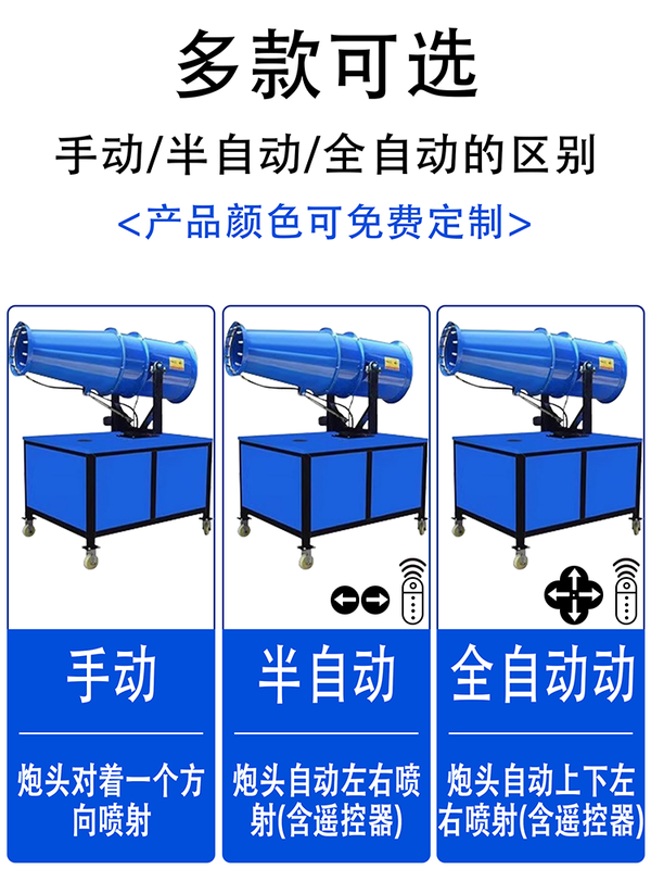 Wen Yijia construction site dust removal fog cannon machine spray dust suppression equipment fully automatic small atomizer industrial environmental protection cannon mist spray customized by the whole network source manufacturer SF Express free shipping