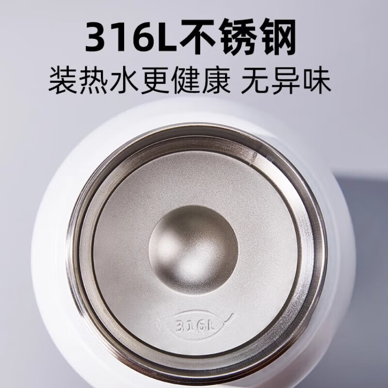 German quality ton bucket insulated cup, large capacity, new type of ton bucket insulated water cup for children going to school, cold gray green + straw + strap 1500ml