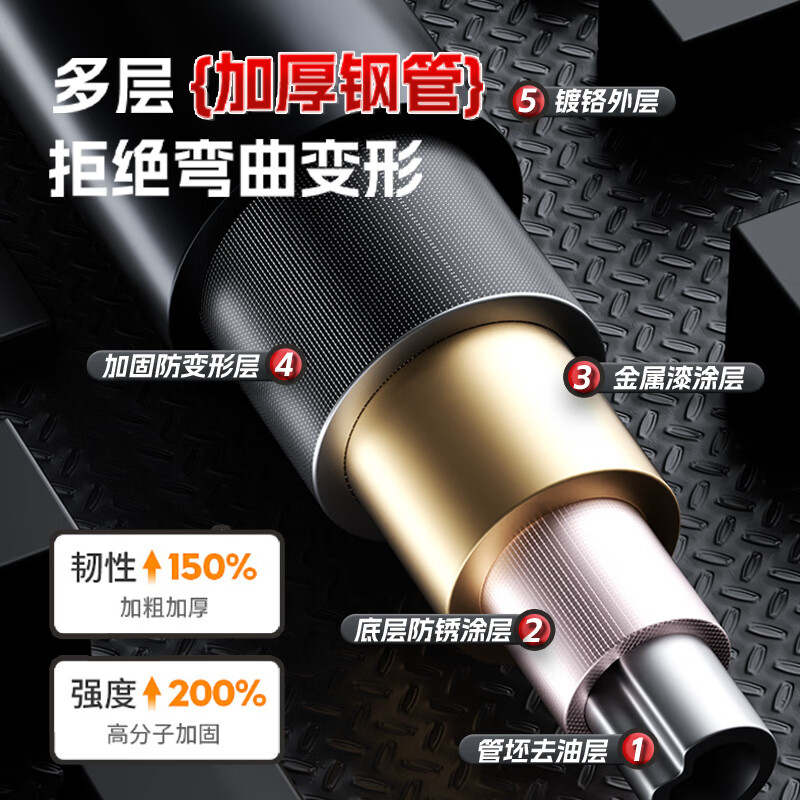 XTEP horizontal bar indoor pull-up device for home use for adults and children without punching on the wall and door, swing boom fitness equipment, stable and anti-slip, upgraded eight legs 65-95cm, no need for punching + universal on the wall + safe and non-slip