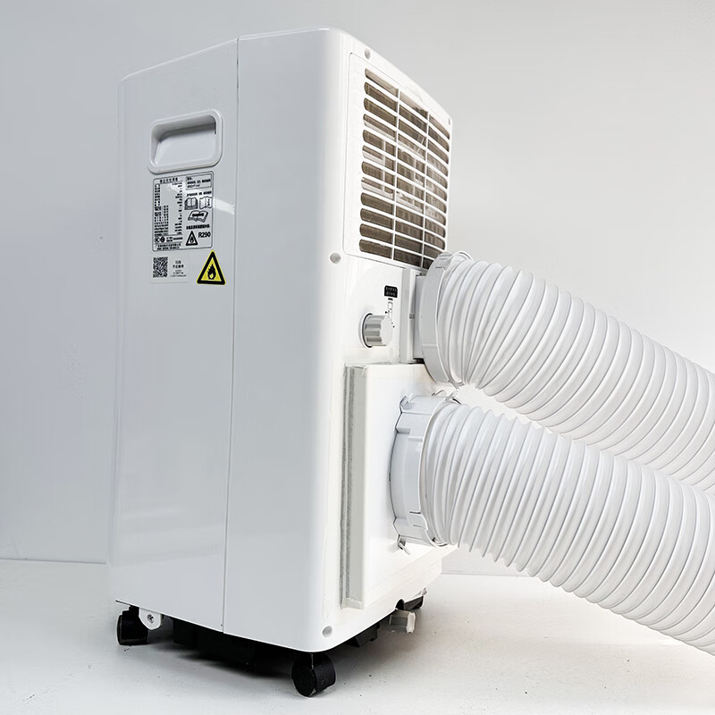 Midea mobile air conditioner all-in-one unit, single cooling, no external unit, no installation and no drainage, movable home kitchen, dormitory rental room air conditioner, convenient vertical air conditioner, 1 HP, single cooling, double pipe upgrade, suitable for 5-8