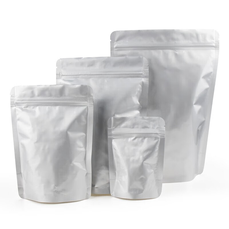 Masifu Aluminum Foil Ziplock Bag Tea Sealed Bag Snack Packaging Bag Self-Standing Sampling Sealing Bag 15*22+4cm (50 pcs/bag)